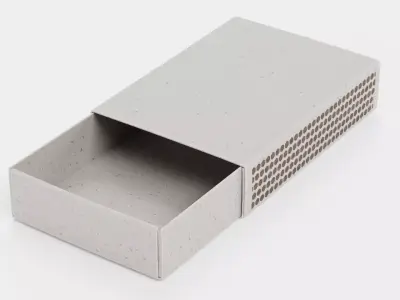 Matchbox V3 - Empty Slide-Out Box with Neutral Design 3D model