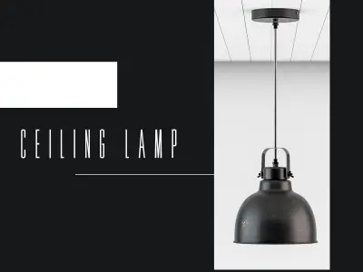 Ceiling Lamp Metallic  Low-poly 3D model