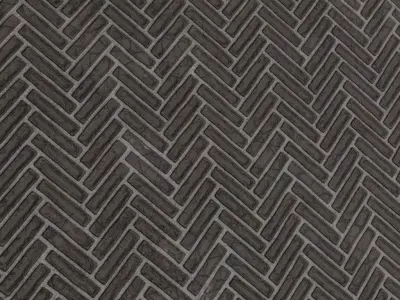 Black Rubber Studded Tactile Paving PBR Seamless Texture