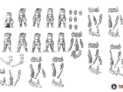 Coalition Veterans - Ranged Weapons 3D print model