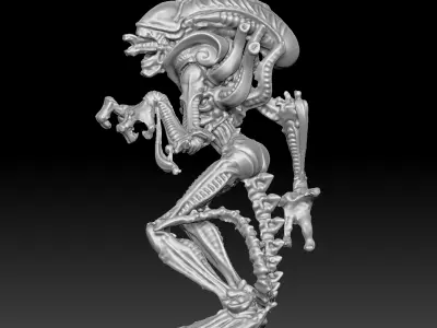 Xenomorphy Statue Scan 3D print model