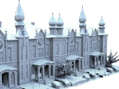 Houses expensive street 3D model