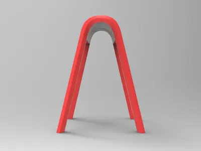 Mela Horse Seat Low-poly 3D model