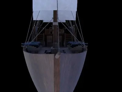 Wooden Ship 3D model