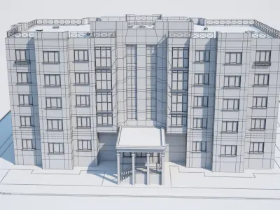 Building and landscape model 3D model