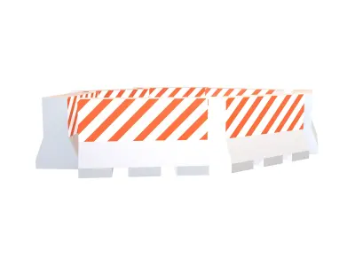 Road Barriers v4 003 Low-poly 3D model