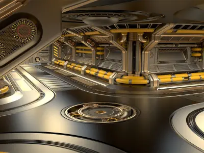 Sci Fi Modular Corridor ADVANCED EDITION 3D model