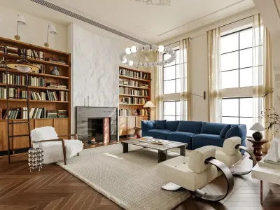  villa interior scenes 3D model get