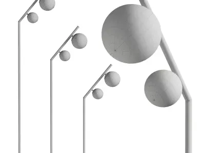 THEODORA MODERN floor light scene 01 Low-poly 3D model