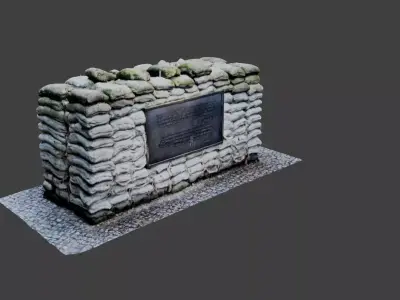 checkpoint charlie realistic Berlin scan 3D model