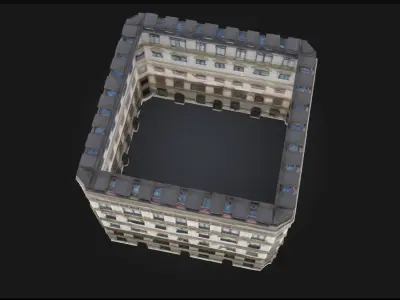 Corner Illusion Building  Architectural Trick for Eye-Catching  3D model