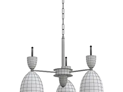 Lumion-Gemma-3785-3 light chandelier in emerald 3D model