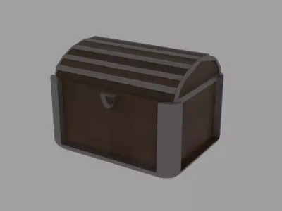 Stylized Low Poly Chest Game Ready Free low-poly 3D model
