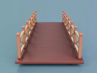 Cartoon Bridge 5 3D model