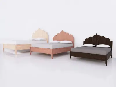 Revit Family - Full  scalable bed 1 Low-poly 3D model