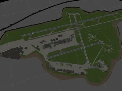 High detail airport - basic version 3D model