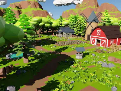 Farm Scene 3D model