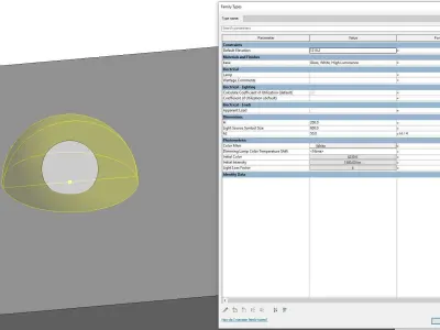 Lamps - Full Parametric Revit Family Free 3D model