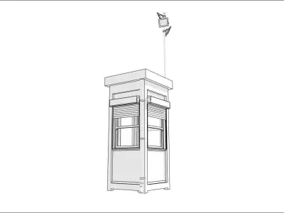 container guard booth 125cm x 125cm  3D model
