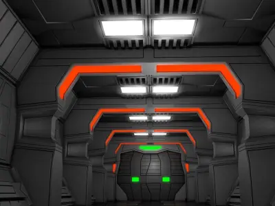 Sci Fi Corridor  3D model