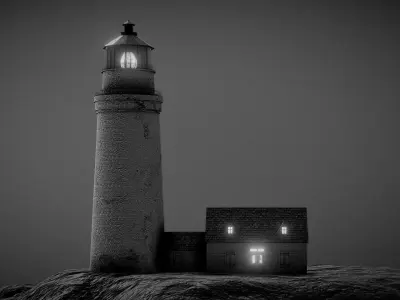 Lighthouse Low-poly 3D model 5
