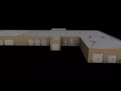 3D Building Low Poly Low-poly 3D model