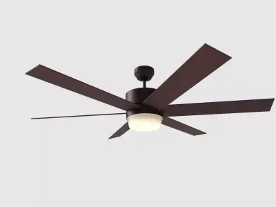 Savoy House Velocity 60 inch English Bronze Outdoor Ceiling Fan Low-poly 3D model