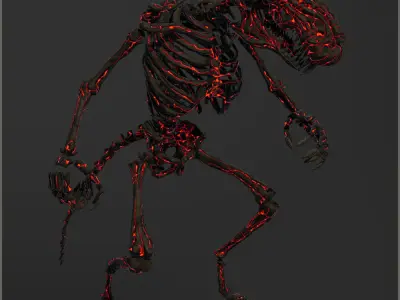 Ratkin Skeleton Light Version Low-poly 3D model