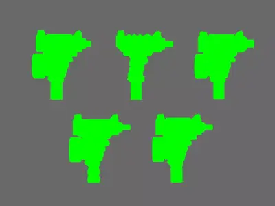 Space Orcs Uzi Style Pistols 3D print model