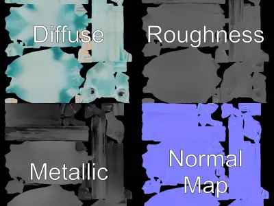 Aqua Alien Character model pack Low-poly 3D model