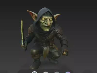 Whispers in the Fog - Goblin Rogue Assassin 3D model