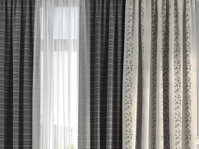 Curtain Set 233 3D model