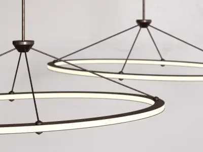 Halo Oval Pendant 3D model