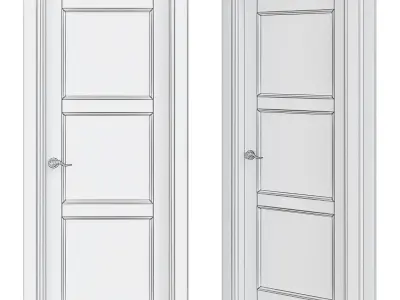 Doors collection 3d models 10 pieces Low-poly 3D model