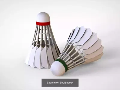 Badminton Shuttlecock Collection 3D Model Pack