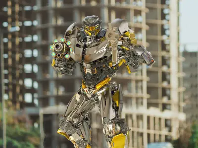 HOT ROD autobot Transformers last knight Rigged 3D model