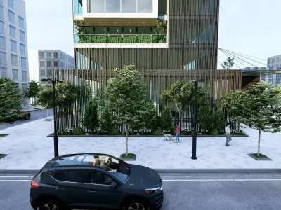 Nexus Corp Office Building Exterior Design 3D model