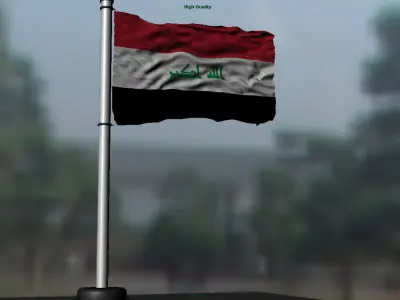 Iraq flag 3D model