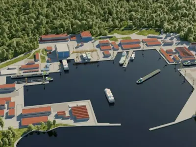 Sea port 3D model
