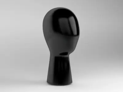 Head Display Stand Black 3D model