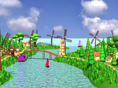 Environment Low-poly 3D model