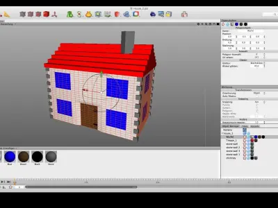 simple house Low-poly 3D model