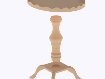 Regency Style Pie Crust Coffee or Side Table  3D print model