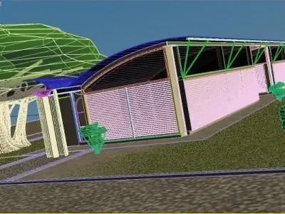 Magney House Mental Ray 3D model