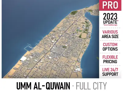 Umm al-Quwain Low-poly 3D model