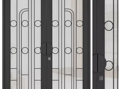 Entrance door set230 3D model
