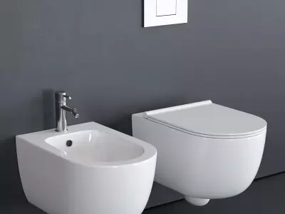Alice Ceramica Unica Wall-Hung WC Low-poly 3D model