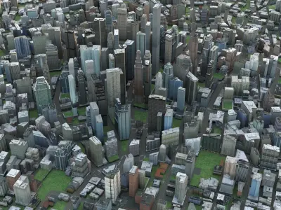 City 74 Low-poly 3D model
