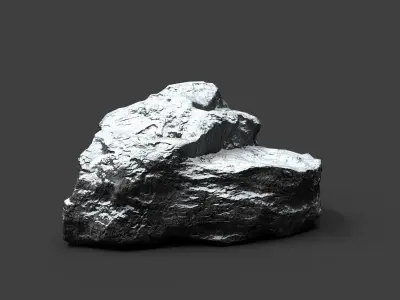 Snowy Rock 4-1 Low-poly 3D model