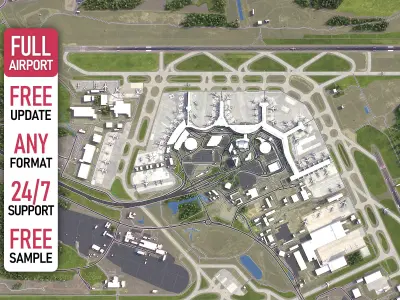 Stockholm Arlanda Airport Low-poly 3D model